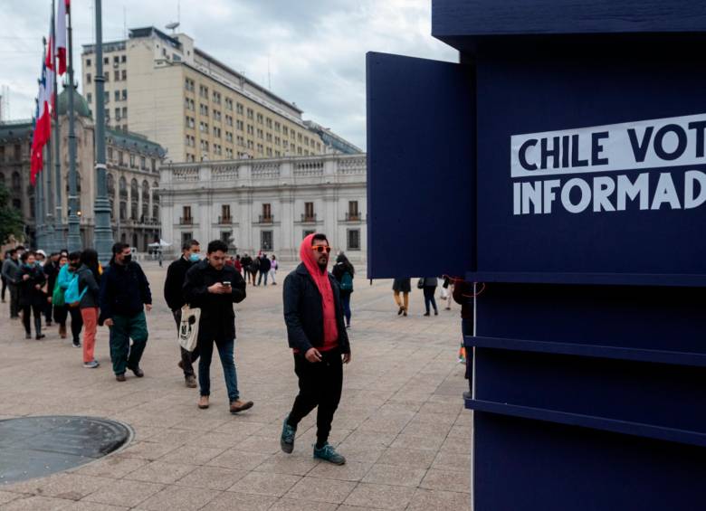 El proceso constituyente de Chile comenzó tras el estallido social de 2019. El voto este domingo será obligatorio. FOTO GETTY