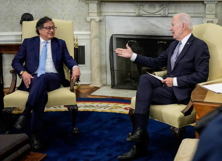 La Casa de Nariño resaltó que el encuentro entre Petro y su homólogo estadounidense, Joe Biden, es estratégico para la relación bilateral que mantienen ambos países. FOTO CORTESÍA PRESIDENCIA