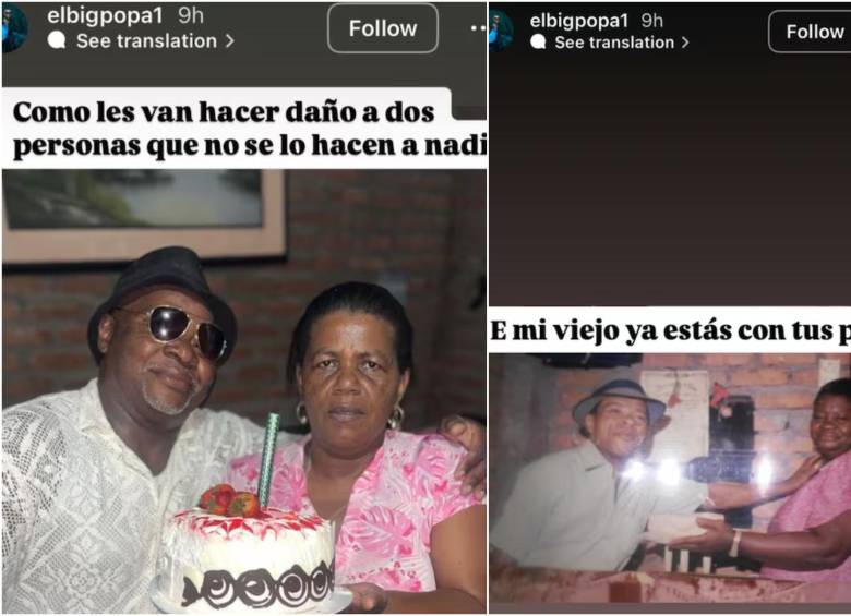 Algunos de los mensajes de Big Popa por la muerte de su padre y madrastra. FOTO: Captura de redes sociales Big Popa