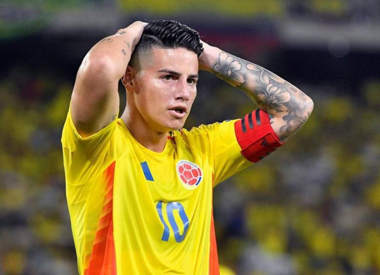 James Rodríguez jugó los 90 minutos en la derrota contra Ecuador en Barranquilla. Foto: Getty Images