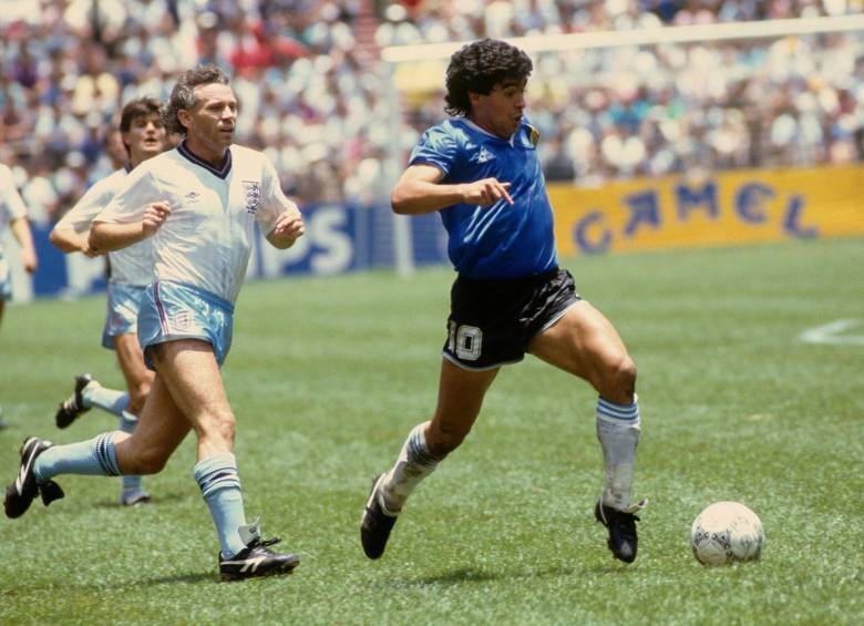 Maradona en el partido de Argentina vs. Inglaterra en 1986. FOTO: Getty
