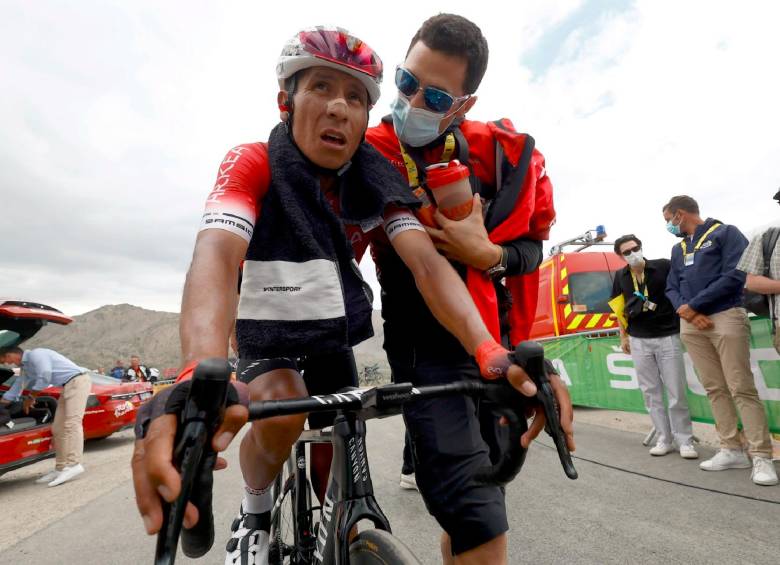 Nairo siempre ha dicho que es inocente de lo que lo han señalado en cuanto a sustancias dopantes se refiere. Después de salir del Arkéa, y tras más de un año sin actuar en una carrera por etapas, estará de vuelta en el Tour Colombia que se inicia este 6 de febrero defendiendo al Team Movistar. FOTO AFP
