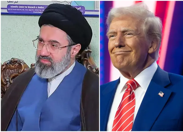 Mojtaba Jamenei y el presidente Donald Trump. FOTO: Cortesía y Getty