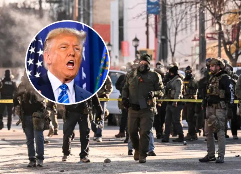 Donald Trump mantiene la presión sobre Minesota, un estado santuario cuyo gobernador es demócrata, es decir, contrario al Partido Republicano del mandatario estadounidense. FOTOS: AFP y Getty 