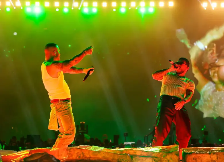 Ryan Castro y J Balvin tras su paso por Coachella. FOTO Captura de pantalla.