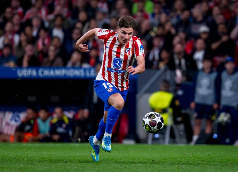El argentino Julián Álvarez es una de las piezas clave del Atlético de Madrid para buscar volver a una final europea tras 10 años. FOTO GETTY