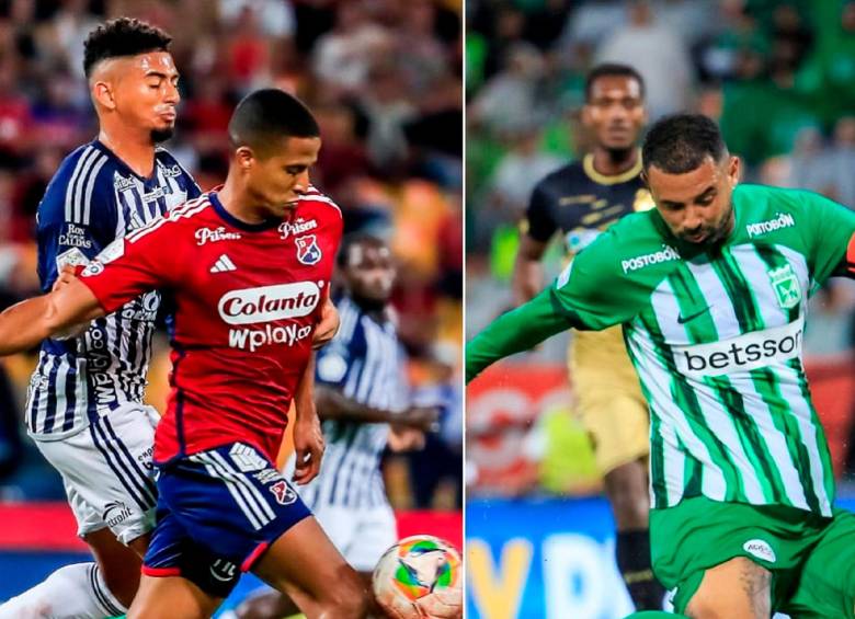 Fainer Torijano y Edwin Cardona, dos jugadores claves en DIM y Nacional para encarar el clásico paisa. FOTOS: Jaime Pérez y Camilo Suárez