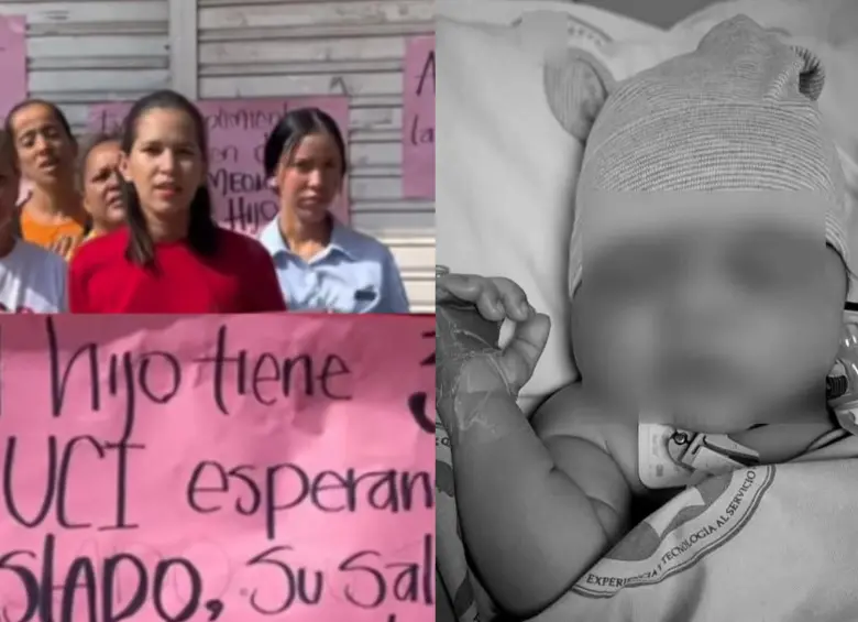 Su madre había realizado una protesta por la falta de respuesta de la Nueva EPS para el traslado de su hijo. Lastimosamente, esta llegó muy tarde. Foto: Redes sociales @AlcaldiadeBosconia