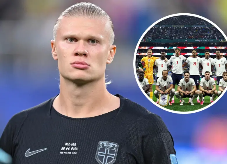 El delantero noruego revivirá sus raíces este sábado en Miami ante una Inglaterra a la que ya le tiró la obligación de ganar. FOTO: Getty y redes sociales @England