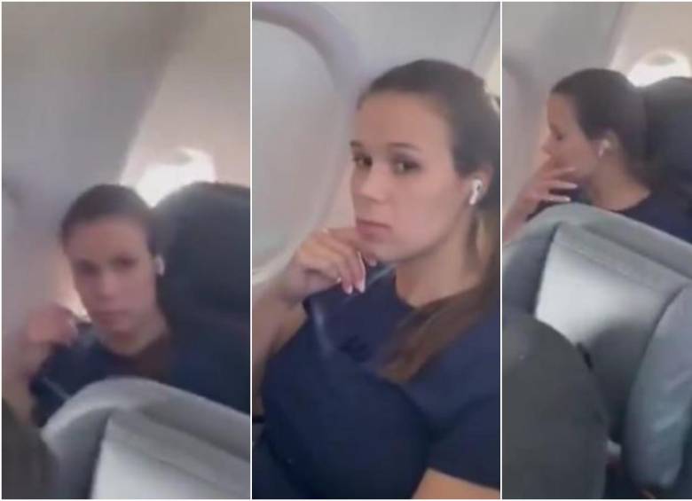 La joven Jeniffer Castro no quiso ceder su puesto con ventana en un avión en Brasil. FOTO: CAPTURA VIDEO REDES SOCIALES 
