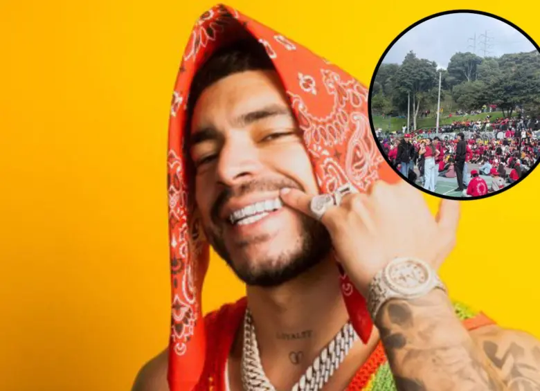 A pesar de la cancelación de la Live Session de Ryan Castro, varios seguidores llegaron a la cancha del parque La Concordia. Fotos: Colprensa y Alcaldía de Bogotá. 