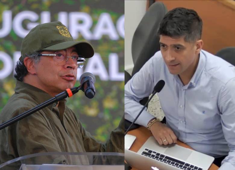 Presidente Gustavo Petro y el fiscal Mario Burgos. Foto: Colprensa