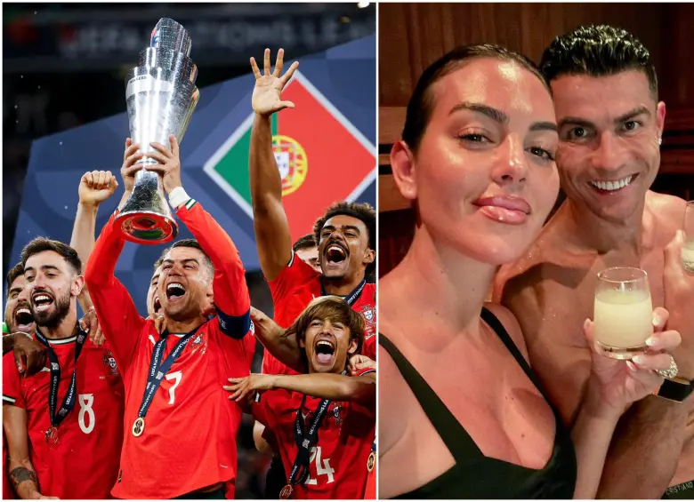 Cristiano Ronaldo, que viene de ganar la UEFA Nations League con Portugal, lleva siete años al lado de Georgina Rodríguez. FOTO: Tomada de redes sociales @Cristiano