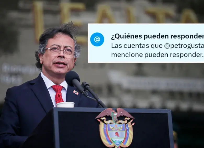 Ahora la cuenta del presidente en X ya no permite hacer comentarios, a menos que él mismo mencione a los usuarios en su publicación. FOTOS: Colprensa y captura de X @petrogustavo