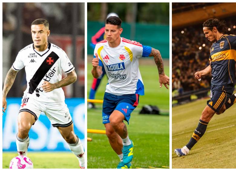 Phillipe Coutinho, James Rodríguez y Edinson Cavani son algunos sudamericanos libres. FOTOS: Juan Antonio Sánchez e Instagram, PhillipeCoutinho y EdiCavani 21