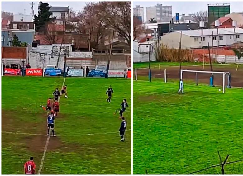 En la Liga del Mar del Plata en Argentina se anotó el gol más rápido del año. FOTOS: Capturas de vídeo