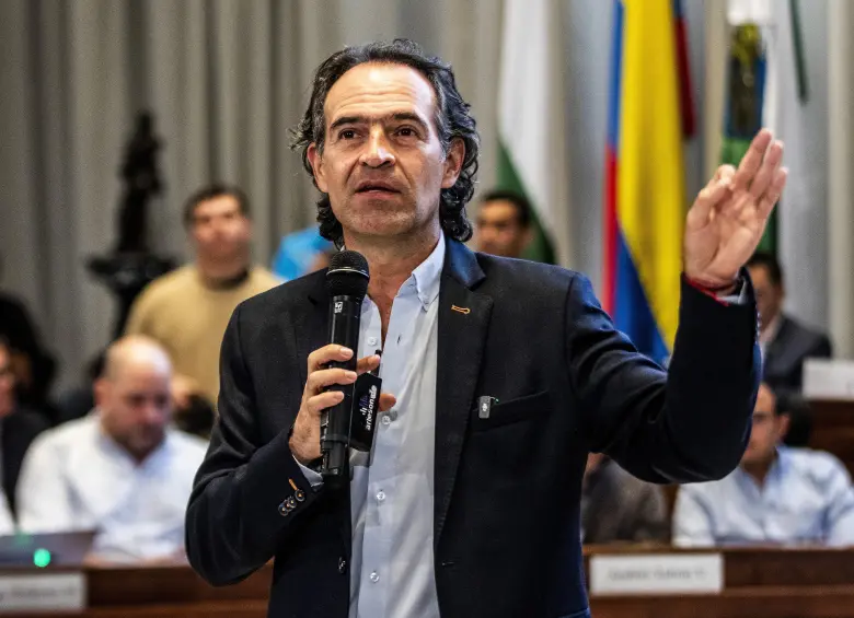 El alcalde de Medellín, Federico Gutiérrez en el Concejo de la ciudad. Foto: Julio César Herrera Echeverri.