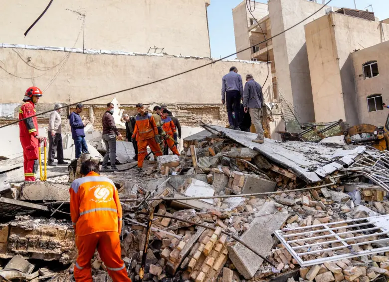Los destrozos en Irán. FOTO: AFP