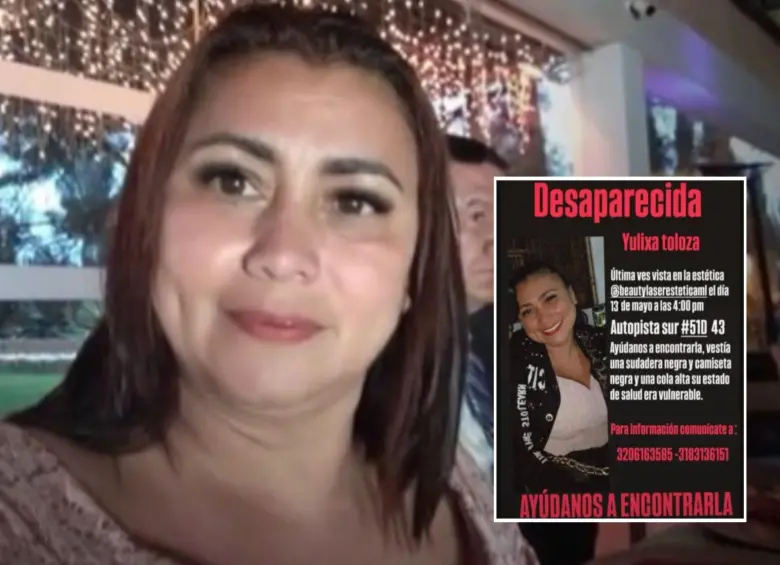 Yulixa Consuelo Toloza desapareció luego de acudir a un procedimiento en un centro estético en Bogotá. Fotos: redes sociales 