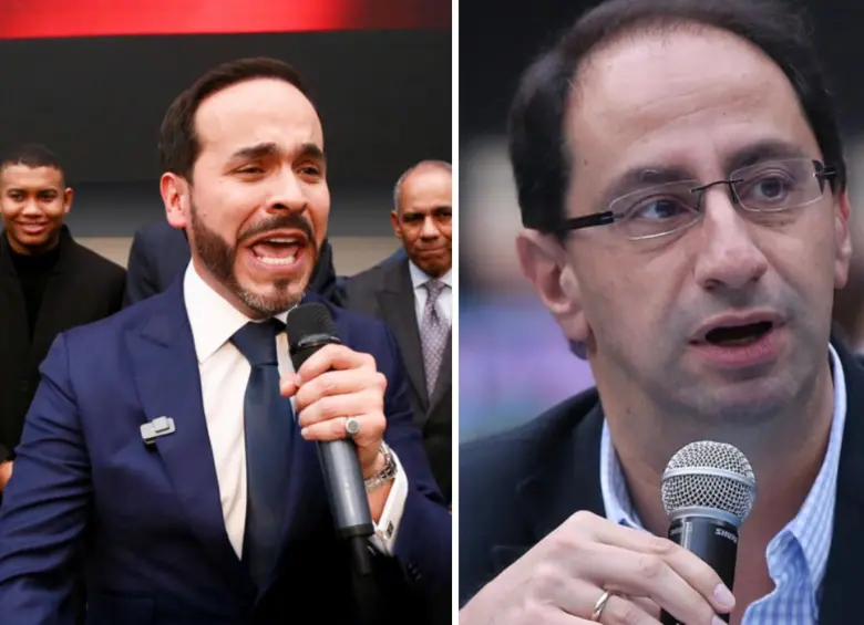 El candidato presidencial Abelardo de La Espriella y su fórmula vicepresidencial José Manuel Restrepo. Foto: Colprensa. 