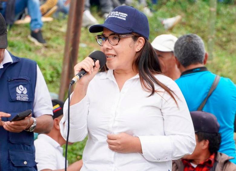 Ella es Diana Carolina Cabanillas Valencia, alcaldesa de Cajibío, Cauca. FOTO: Tomada de Facebook Alcaldía Municipal de Cajibío
