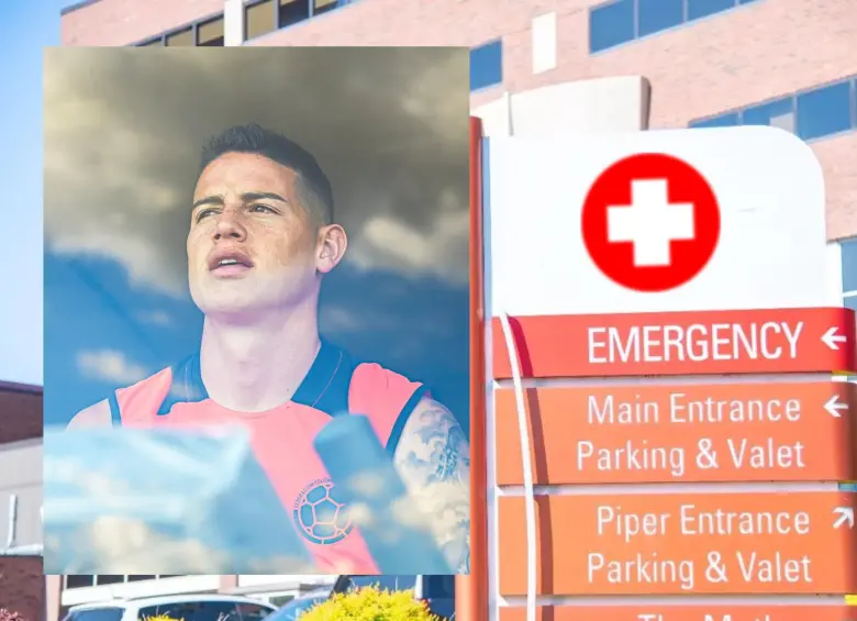 James Rodríguez, hospitalizado en Minnesota. Fotos: Instagram @jamesrodriguez10 -patch.com/minnesota/minneapolis