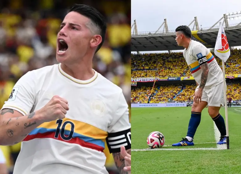 El 10 y capitán de Colombia en el partido contra Chile en Barranquilla. FOTO: REDES SOCIALES JAMES RODRÍGUEZ