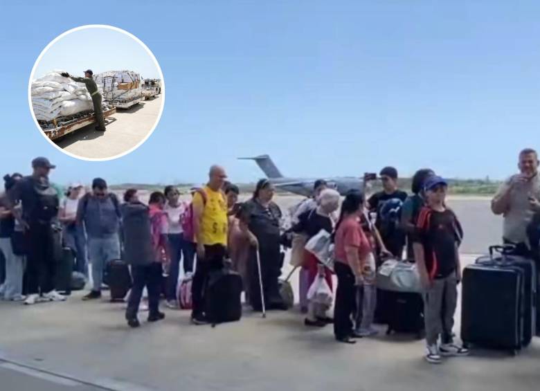 Colombianos repatriados llegan al país tras vivir de cerca los terremotos que sacudieron a Venezuela. Foto: UNGRD.