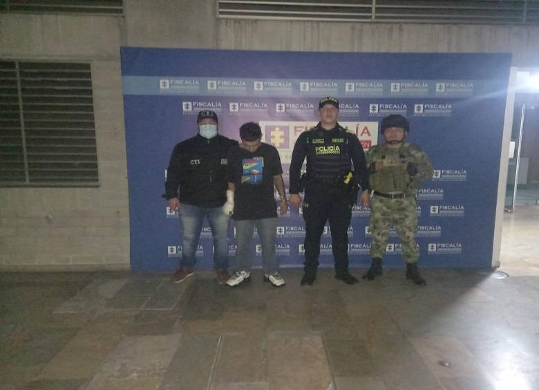 Uno de los detenidos implicado en uno de los asesinatos esclarecidos en Itagüí. FOTO: Cortesía