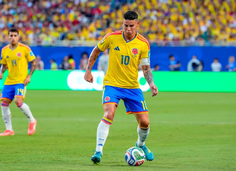 El volante colombiano James Rodríguez fue el capitán de la Selección en el Mundial de Norteamérica. Es importante en los contratos publicitarios. Foto: Juan Antonio Sánchez