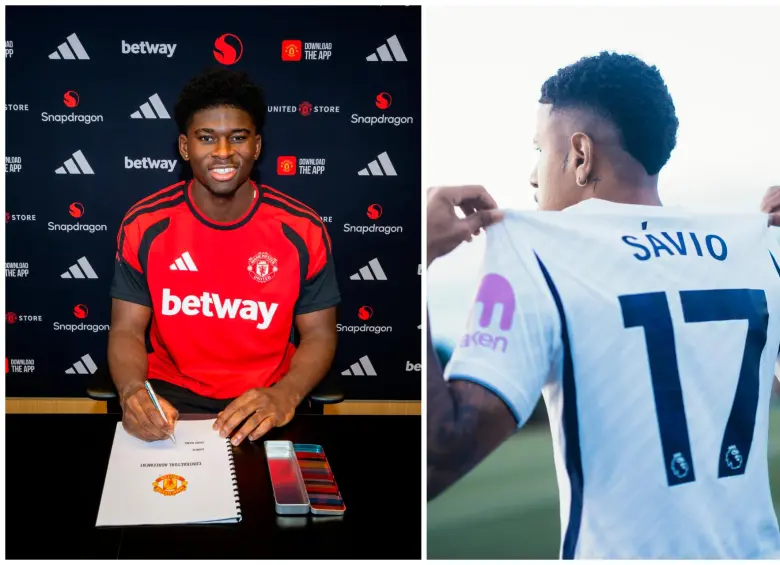 Carlos Baleba y Savinho cambian de equipo en la Premier League. FOTO: X ManUtd y Spurs