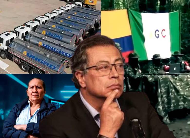Presidente Gustavo Petro finaliza su gobierno rodeado de escándalos. Foto: Colprensa, cortesía y captura de video.