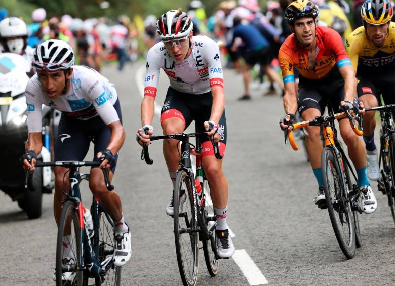 Bernal y Pogacar, dos de los mejores ciclistas de los últimos cinco años. La última grande en la que rivalizaron fue el Tour galo de 2020. FOTO AFP