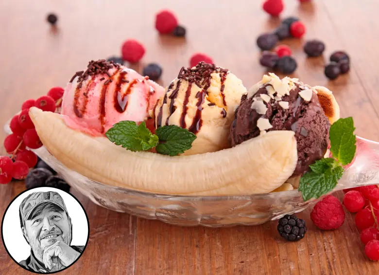 La banana split en una de las preparaciones con bananos que se dan en el país. FOTOS Getty y cortesía