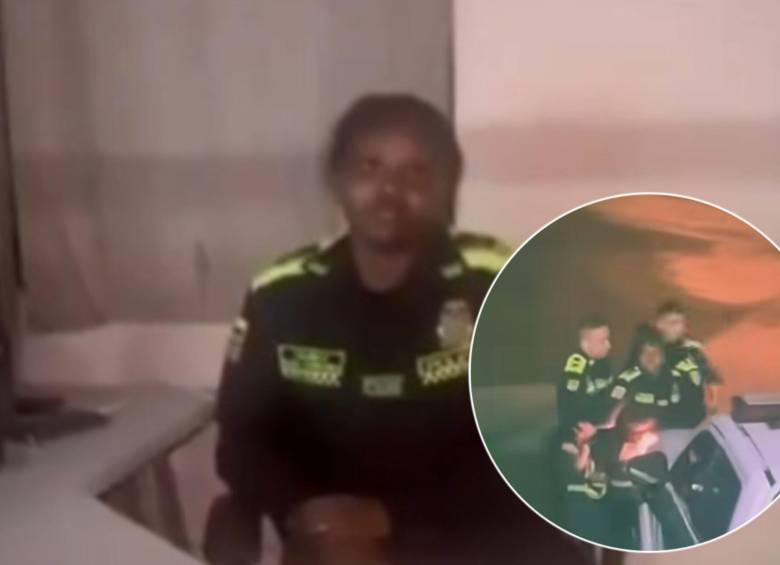 En medio de una revista, un oficial le llamó la atención a una patrullera porque según él, ella no estaba peinada. Foto: captura de video redes sociales
