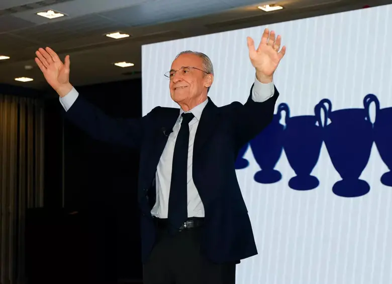 Florentino dio un discurso tras ganar las elecciones a la presidencial del Real Madrid tras 20 años. FOTO: Real Madrid