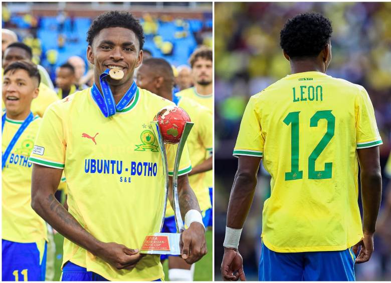 Brayan León es el goleador del Mamelodi Sundowns del fútbol profesional de Sudáfrica. FOTO: Tomada de las redes sociales de @leon11bryan.