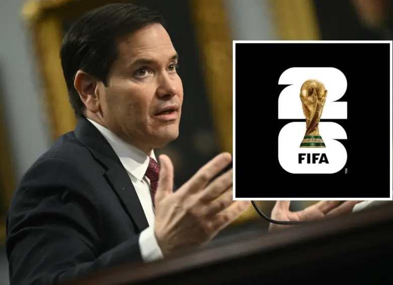 El jefe de la diplomacia estadounidense, Marco Rubio, prometió este miércoles redoblar el personal para la concesión de visas antes del Mundial de Fútbol de 2026. FOTO: AFP y X @fifaworldcup_es