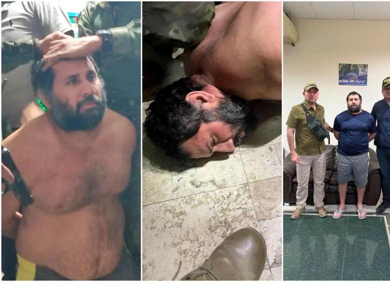 Alias Fito se escondía en un búnker al que se accedía al levantar una baldosa del suelo de una lujosa mansión ubicada en la ciudad costera de Manta, en Ecuador. FOTO: Tomadas de X @EjercitoECU y @DefensaEc