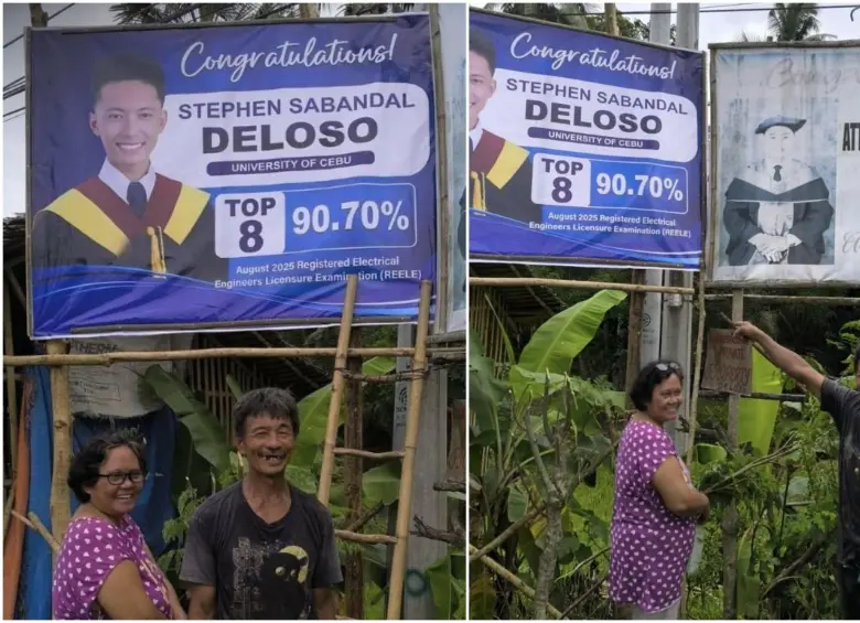 Las imágenes de estos padres orgullosos, en Filipinas, le han dado la vuelta al mundo tras volverse virales en redes sociales. FOTOS: Tomadas de redes sociales