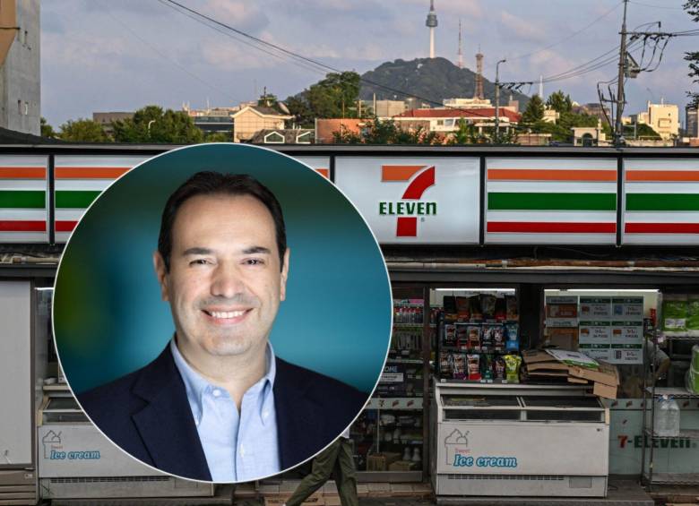 Mauricio Leyva será a partir del 1 de agosto el director ejecutivo de 7-Eleven. Fotos: AFP y Linkedin