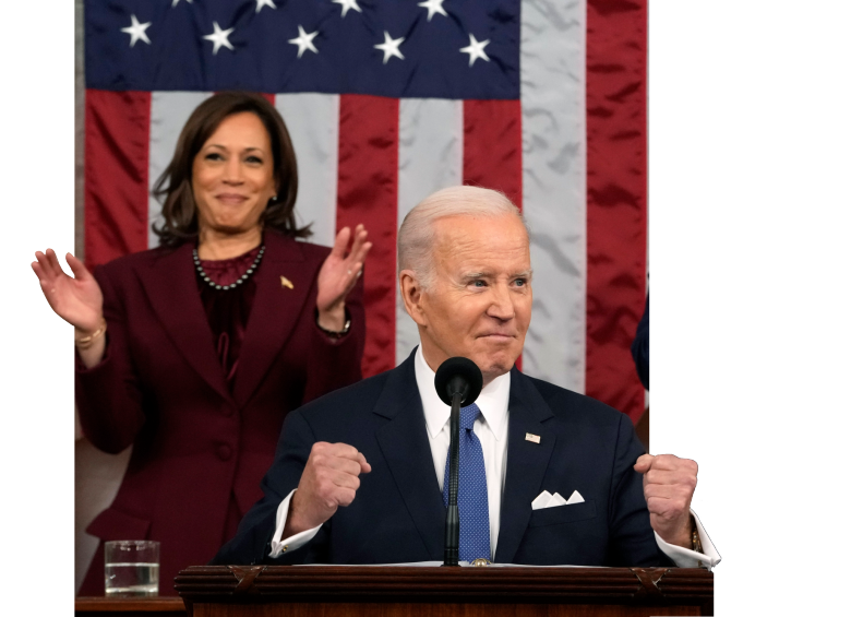 El presidente Joe Biden quiere la nominación del Partido Demócrata para buscar la relección. Su fórmula seguirá siendo la actual vicepresidenta, Kamala Harris. Oficializó su aspiración con un video en redes. FOTO Getty