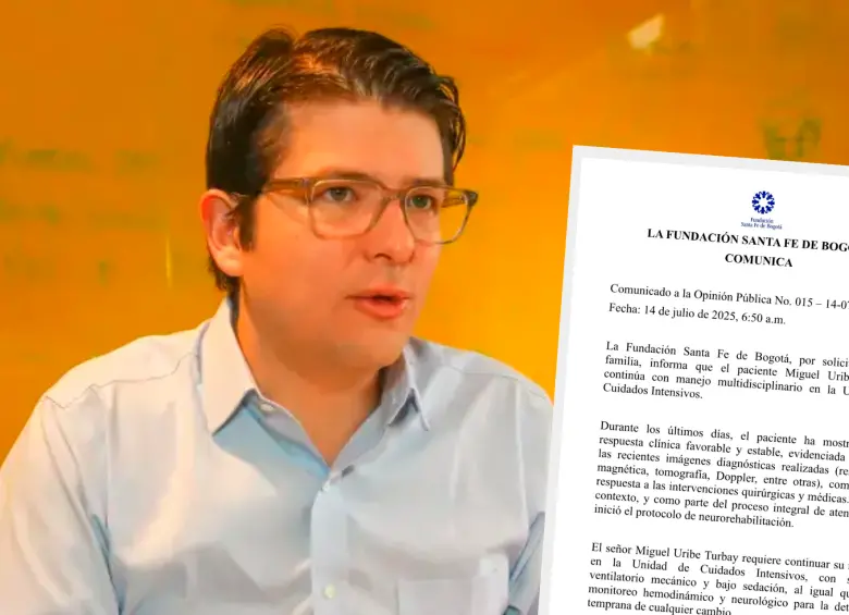 A pesar de las mejorías en varios aspectos, la Fundación Santa Fe precisó que el senador del Centro Democrático “requiere continuar su manejo en la Unidad de Cuidados Intensivos”. Foto: COLPRENSA.