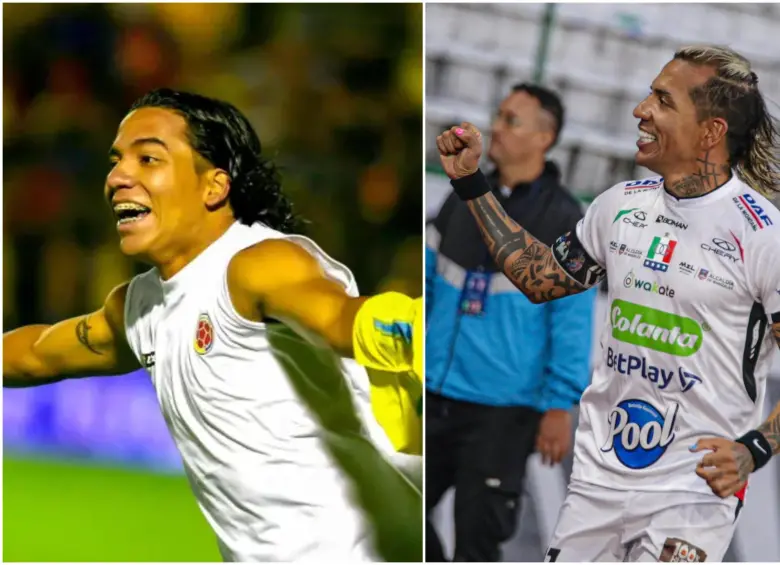 Dayro en sus primeros años con la Selección y luego como delantero experimentado en Once Caldas. FOTO: Juan Antonio Sánchez y redes sociales Once Caldas