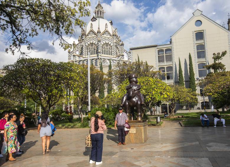 Imagen de la Plaza de Botero, en el Centro de Medellín. Foto: EL COLOMBIANO