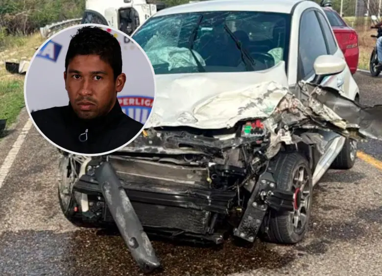 Christian Marrugo conducía el vehículo que resultó involucrado en el accidente de tránsito en la Ruta 90 en Cartagena. FOTOS: Colprensa 