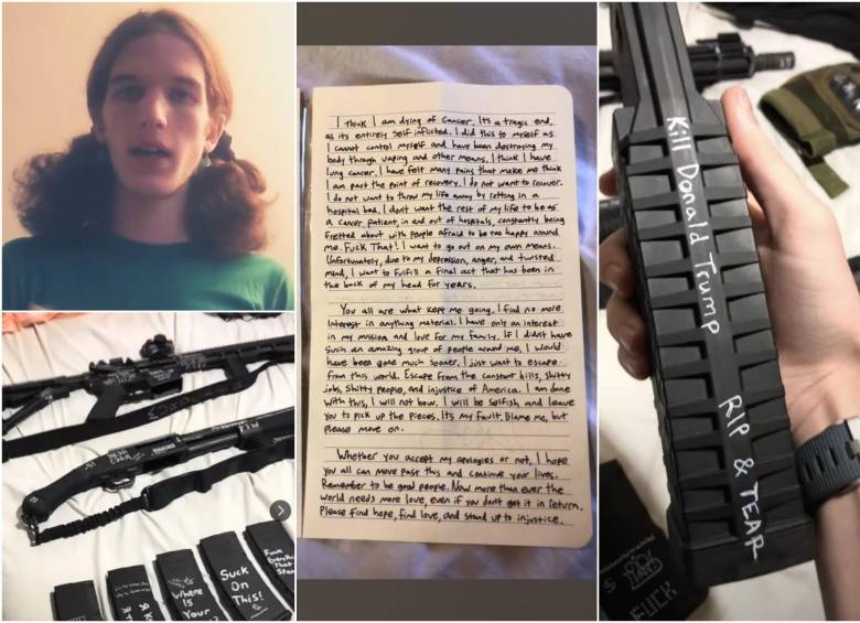 Las pistas que encontraron las autoridades sobre Robin Westman, de 23 años. Videos de armas y su manifiesto o carta escrita. FOTO: Redes sociales