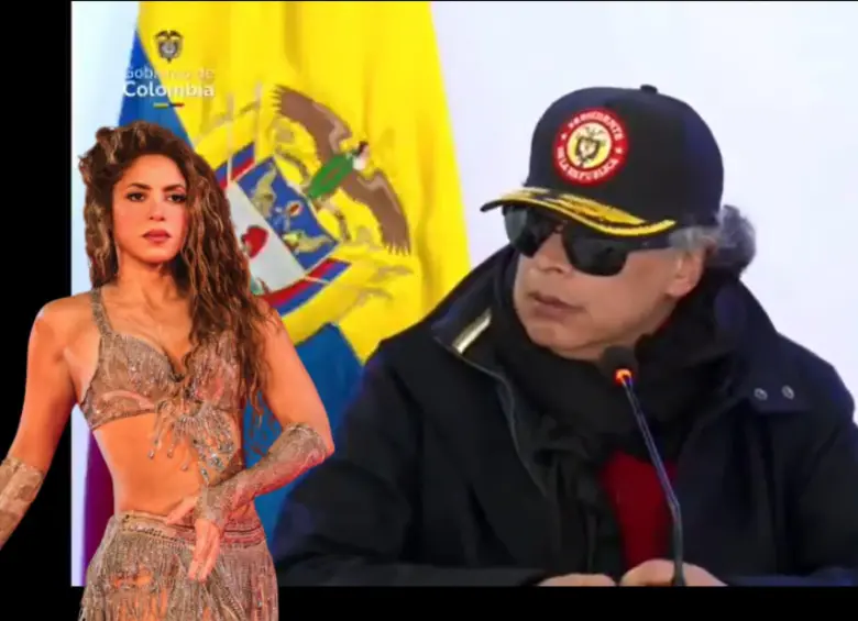 El mandatario hizo referencia a la famosa canción de Shakira “Las mujeres no lloras, las mujeres facturan”. Foto: Colprensa y captura de video.