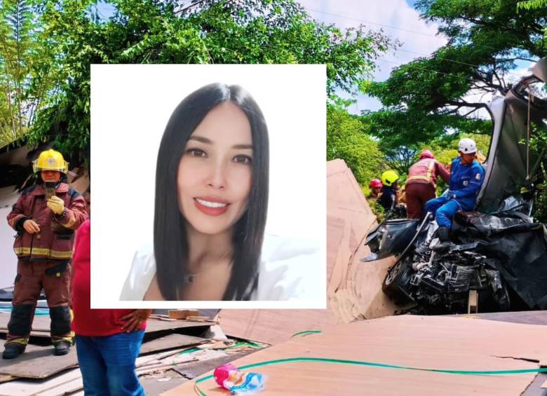 La mujer de la foto era Luz Estella Pabón, de 46 años, quien fue una de las víctimas mortales de este accidente junto con su madre, Dora Pabón, de 74 años. FOTO: REDES SOCIALES CRUZ ROJA COLOMBIANA Y CORTESÍA