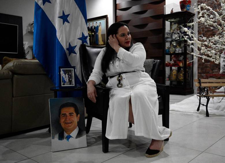 La esposa del exmandatario hondureño Juan Orlando Hernández. FOTO: AFP